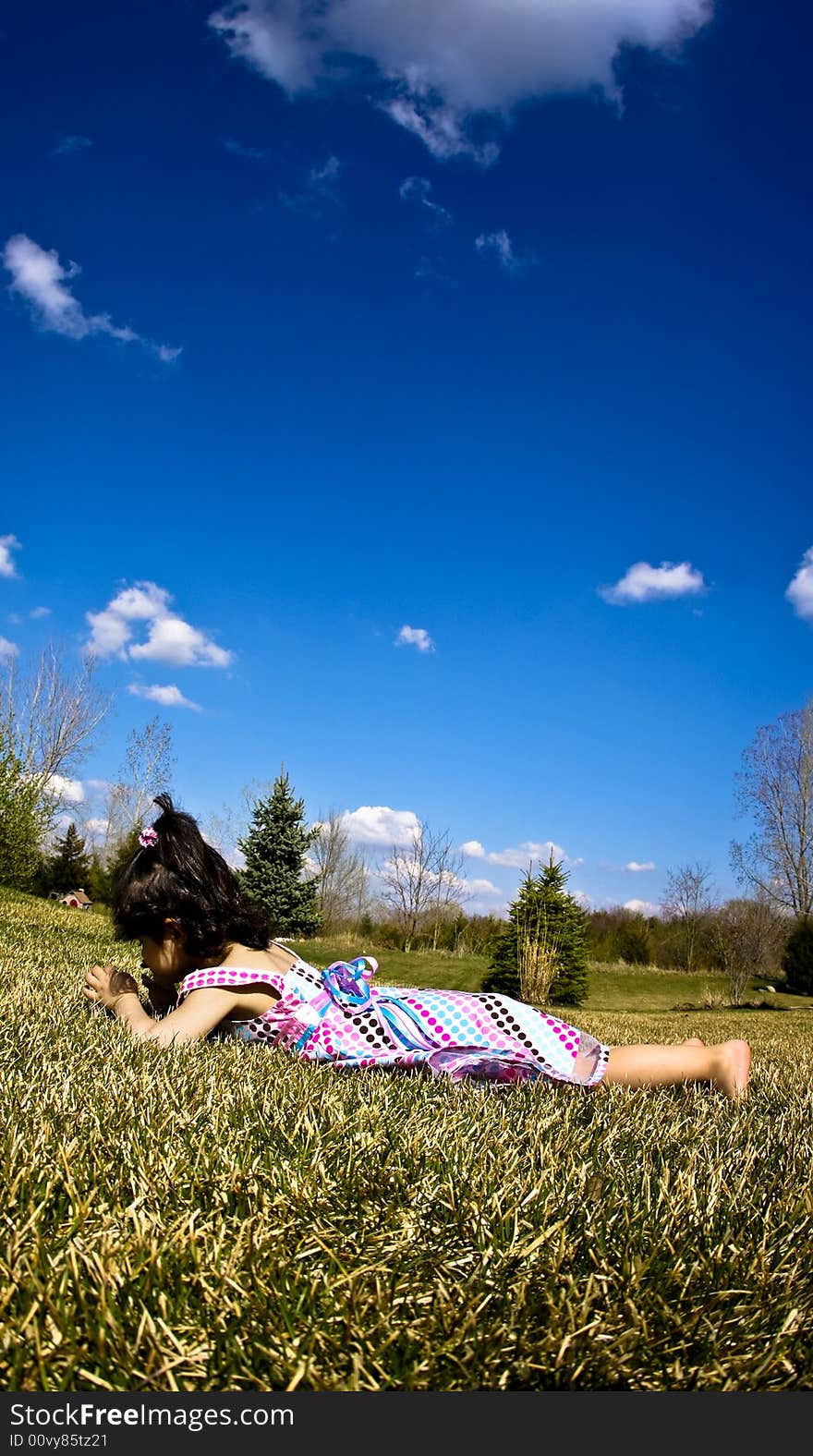 Child Enjoying Spring