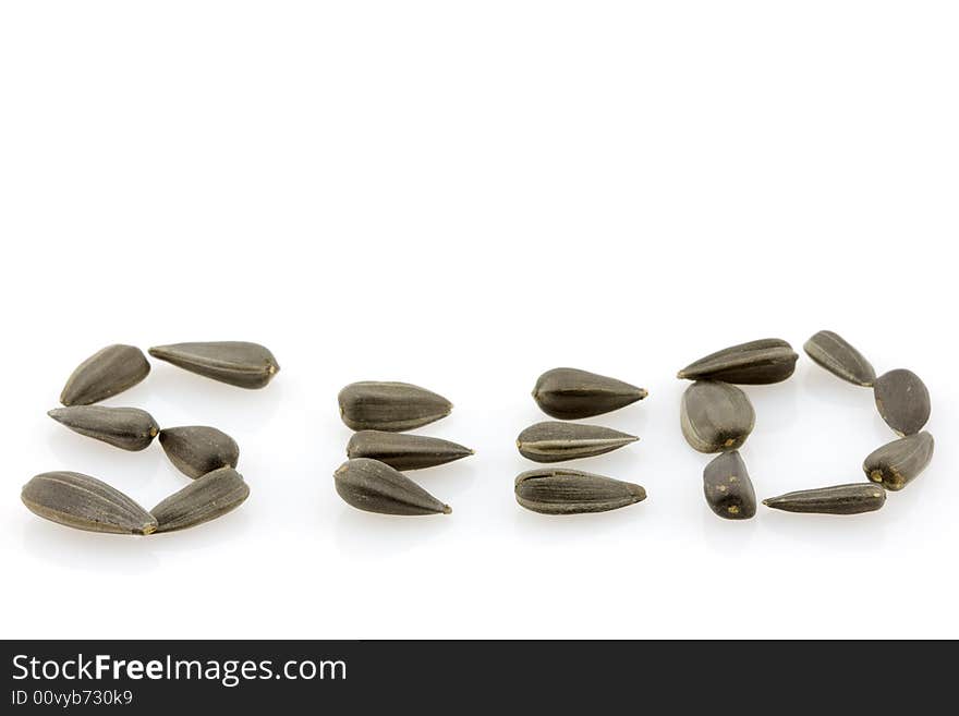 Seeds, isolated on white background