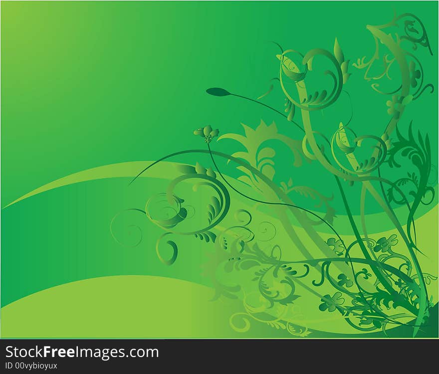 Green Flower Background