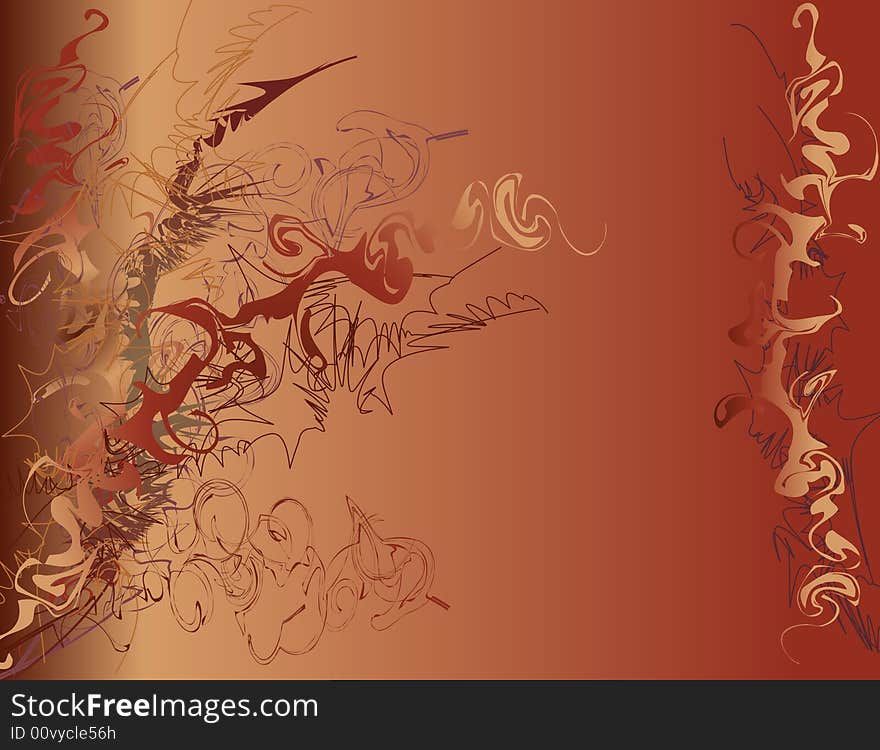 Red abstract background with chaos lines. Red abstract background with chaos lines