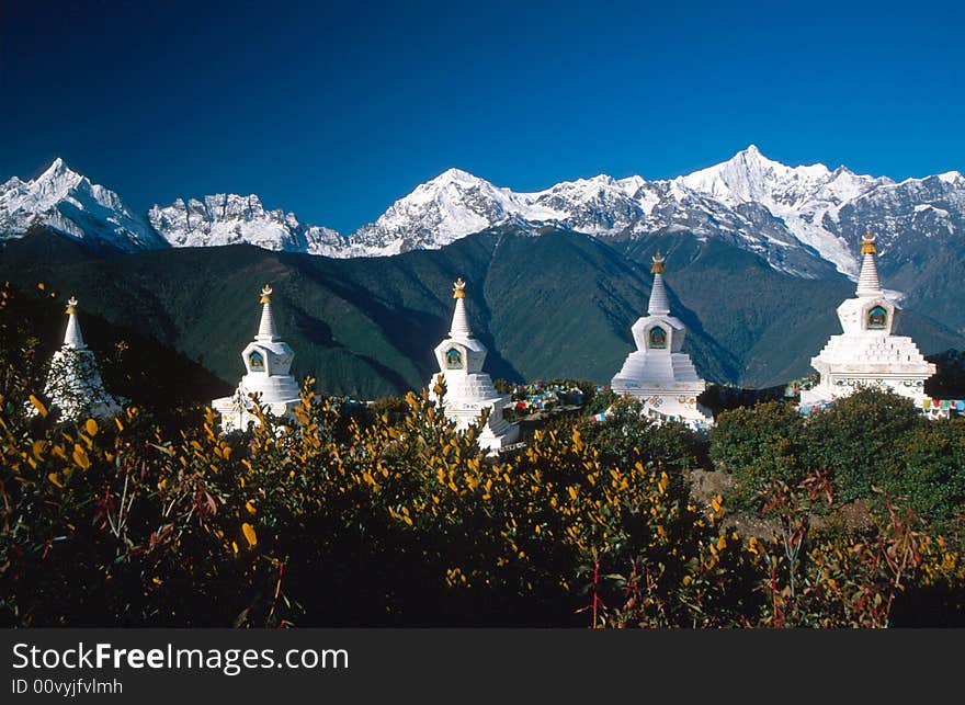 A Row of Stupas