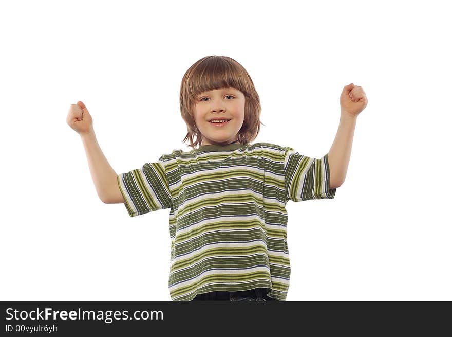 Young kid on white background. Young kid on white background