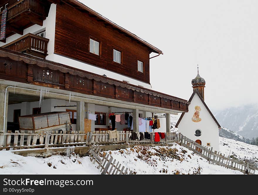 Pretty Austrian house in the Tyrolean village