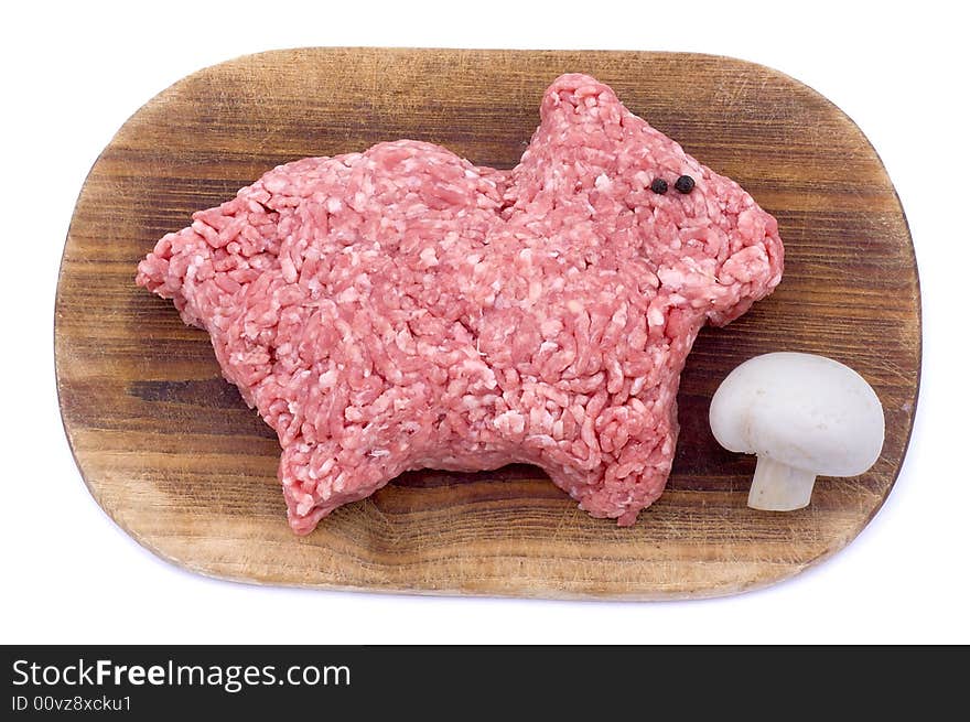 Forcemeat in the form of animal