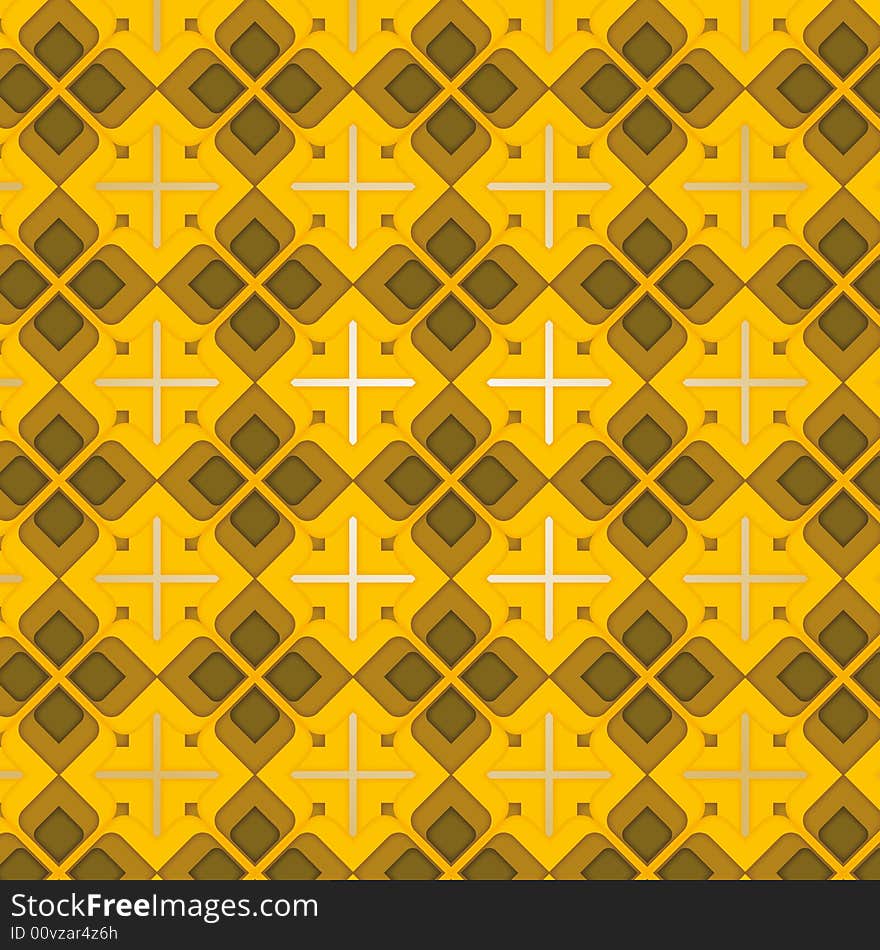 Illustration of a brown vintage seamless pattern wallpaper.