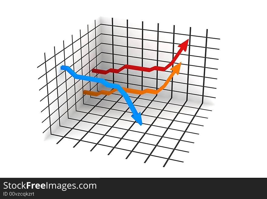 Statistics - 3d isolated on white background. Statistics - 3d isolated on white background