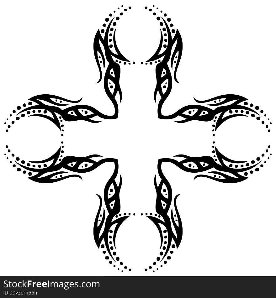 Abstract tattoo element for design (with vector EPS format)