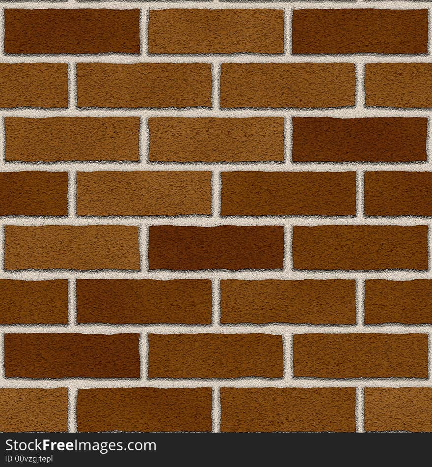 Seamless Red Brown Brick Wall