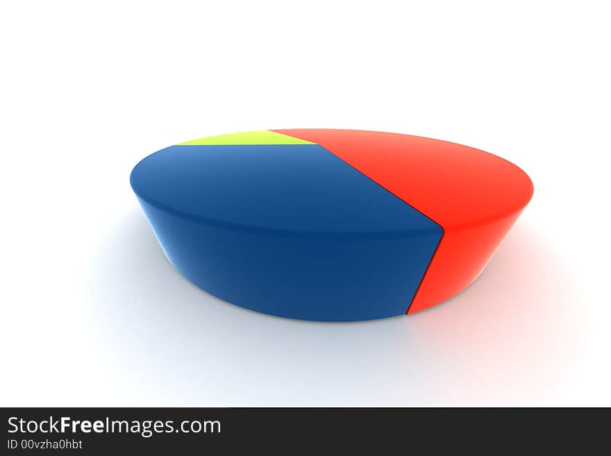 Statistics - 3d isolated multicolor diagram. Statistics - 3d isolated multicolor diagram