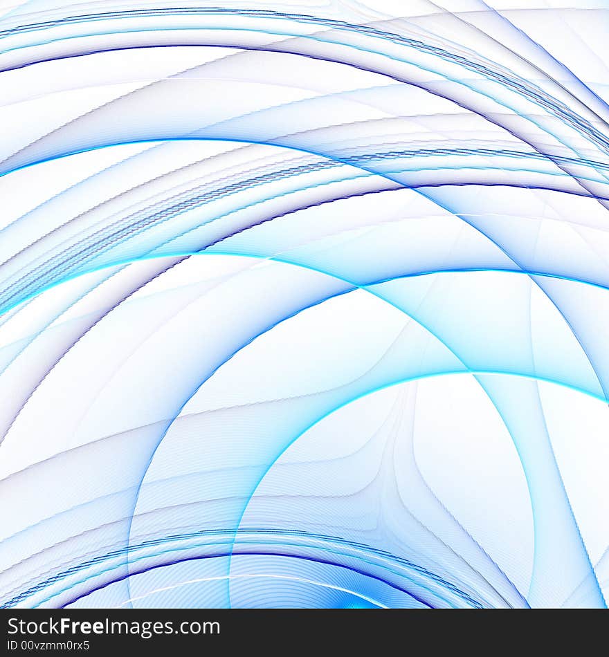 Fractal rendering of blue lines on white. Fractal rendering of blue lines on white