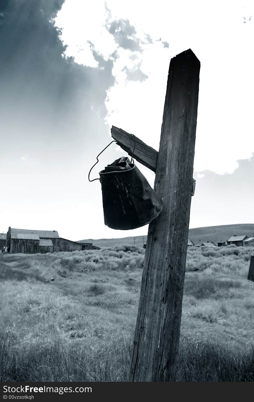 An old street lamp. Bodie Ghost Town, California. An old street lamp. Bodie Ghost Town, California