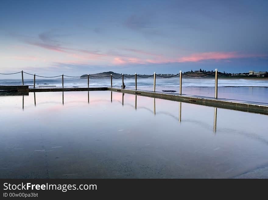 Ocean pool in morning light