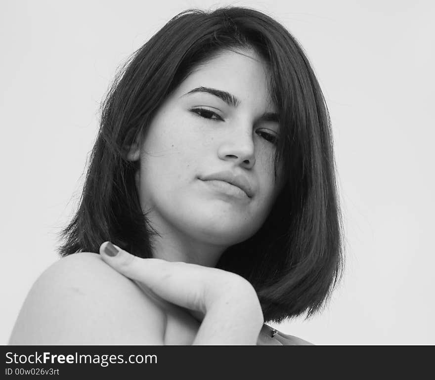 Head Shot of a young woman. Head Shot of a young woman