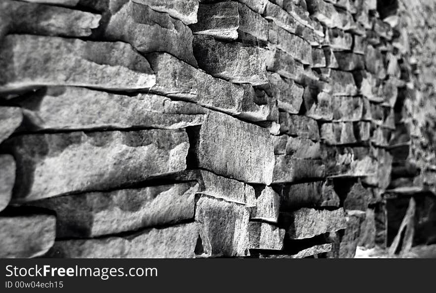 Photo of a typical drystone wall which are normally situated in the north of england