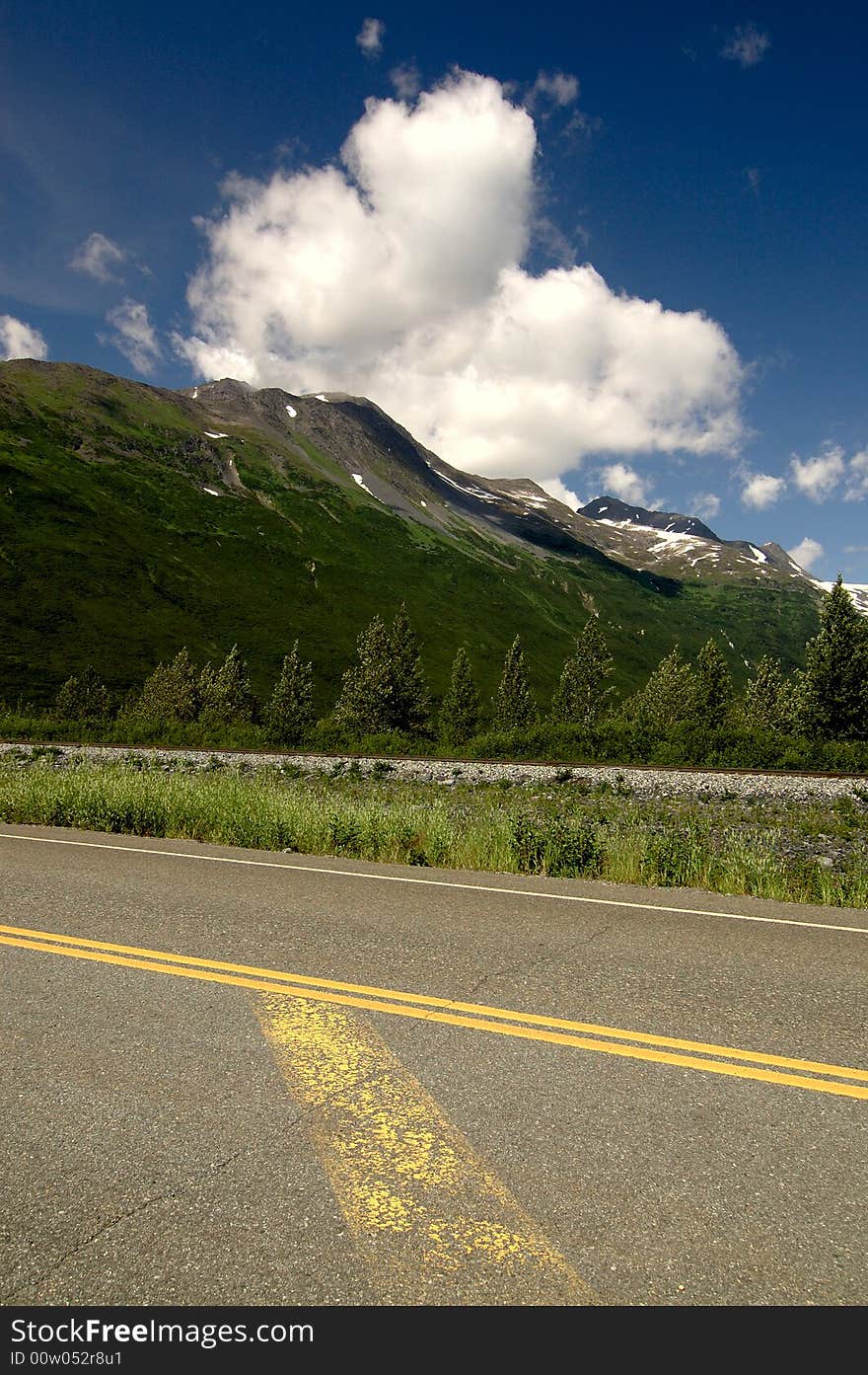 Alaska railroad, near Whittier alaska.