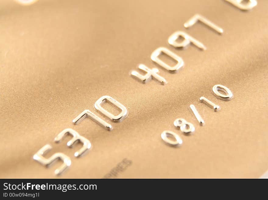 Gold credit card