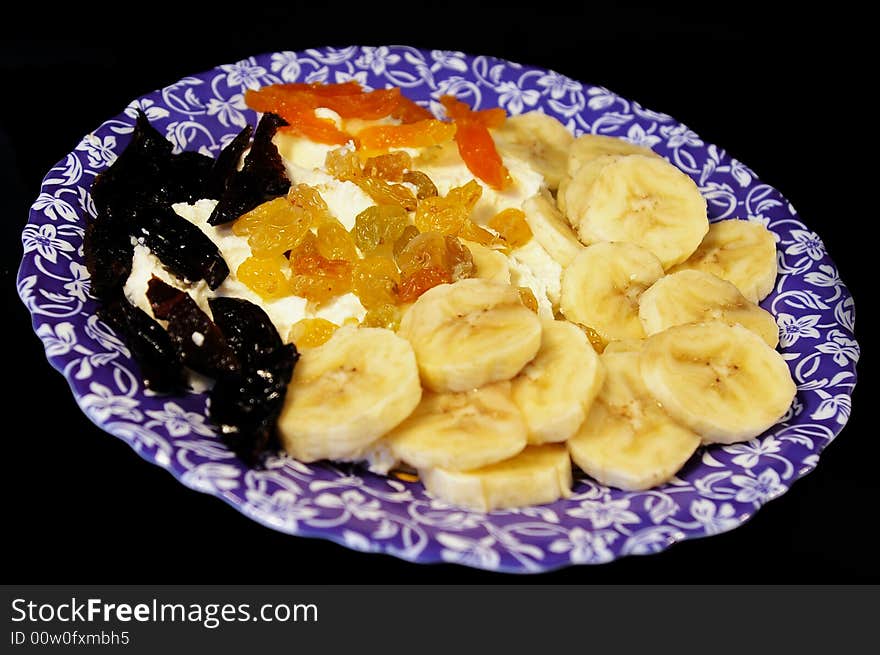 Cottage cheese with banana