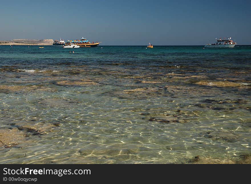 Rock coast at Cape Greco, Agia Napa, Cyprus. Rock coast at Cape Greco, Agia Napa, Cyprus