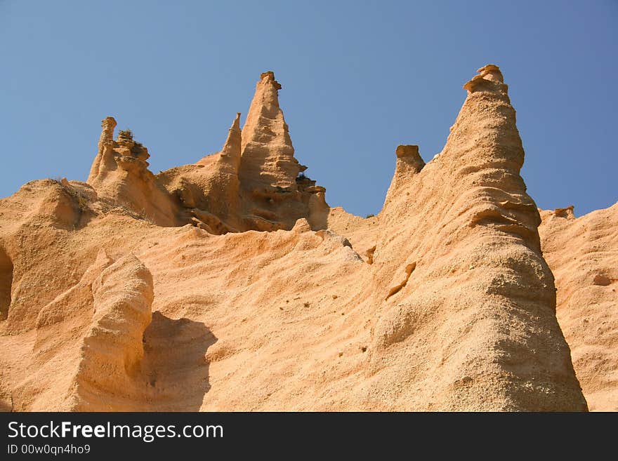 Unusual eroded shapes of Lamme Rosse in the Marche region of Italy. Unusual eroded shapes of Lamme Rosse in the Marche region of Italy