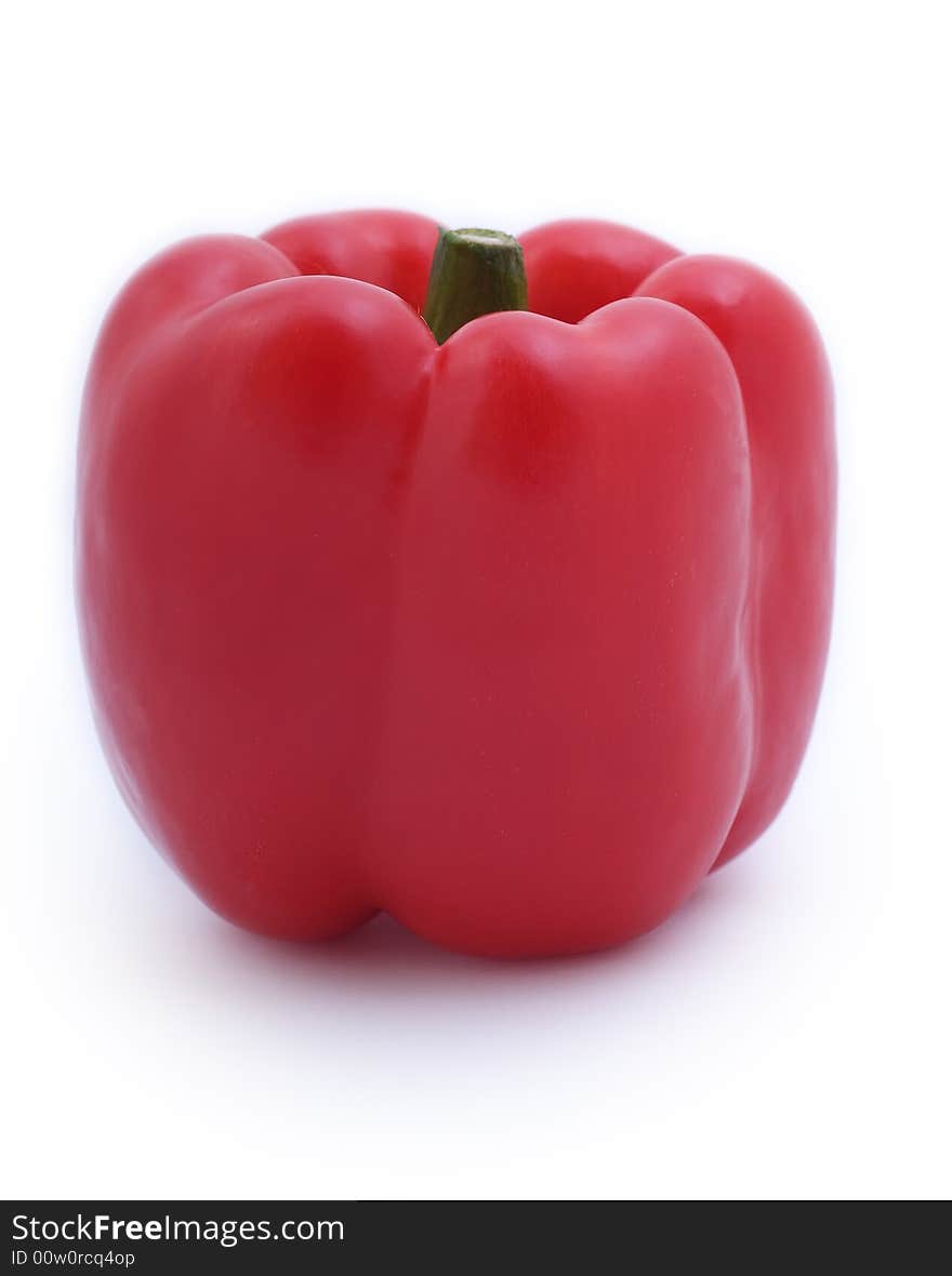 Red fresh pepper on white background. Red fresh pepper on white background