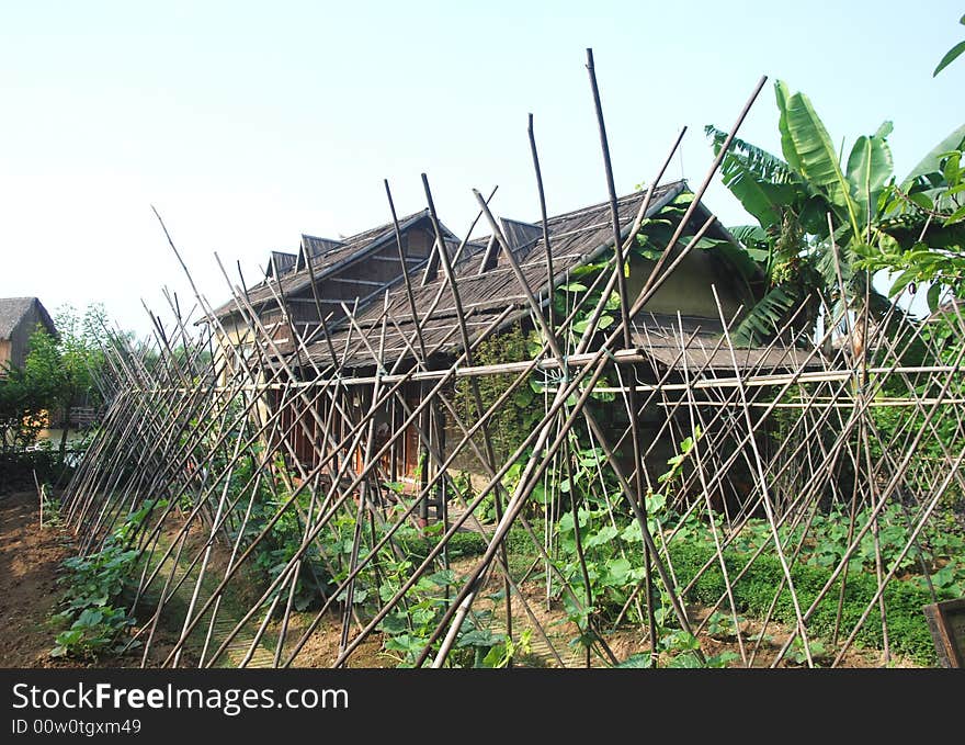 The thatched hotel with a garden