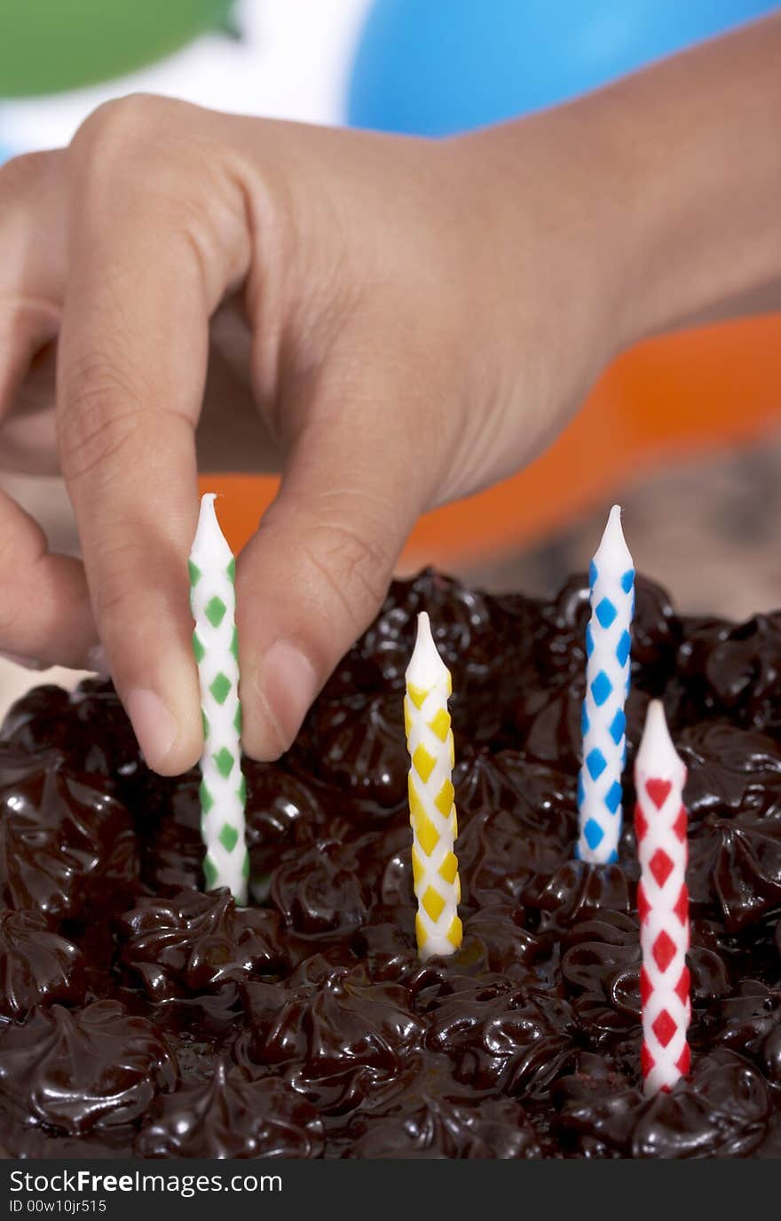 Baked chocolate cake