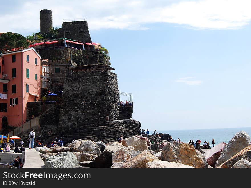 The tower and the rampart called Belforte in Vernazza, Cinque Terre in Liguria, Italy. Cinque Terre is humanity's world patrimony.
. The tower and the rampart called Belforte in Vernazza, Cinque Terre in Liguria, Italy. Cinque Terre is humanity's world patrimony.