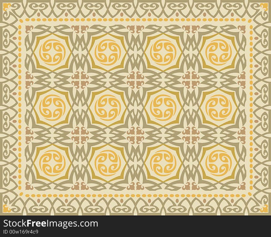 Illustration of a background in arabesque style