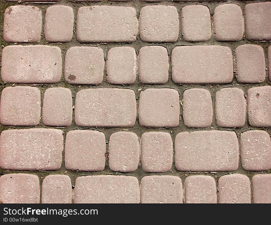 Red street tiles texture background