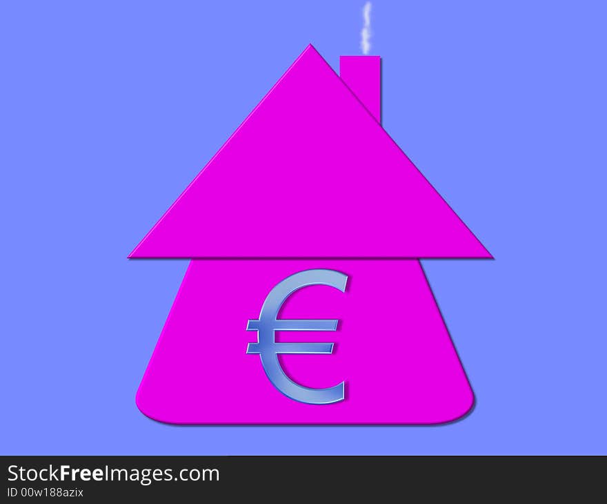 Illustration showing the concept of buying home in Europe. Illustration showing the concept of buying home in Europe