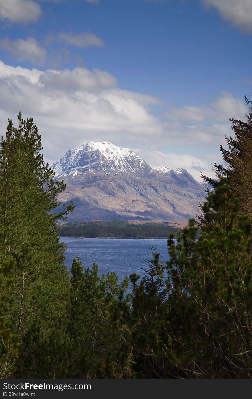 Slioch thru trees