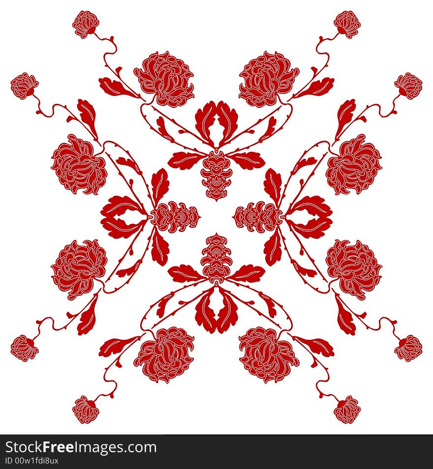 Abstract floral ornament ( seamless texture )