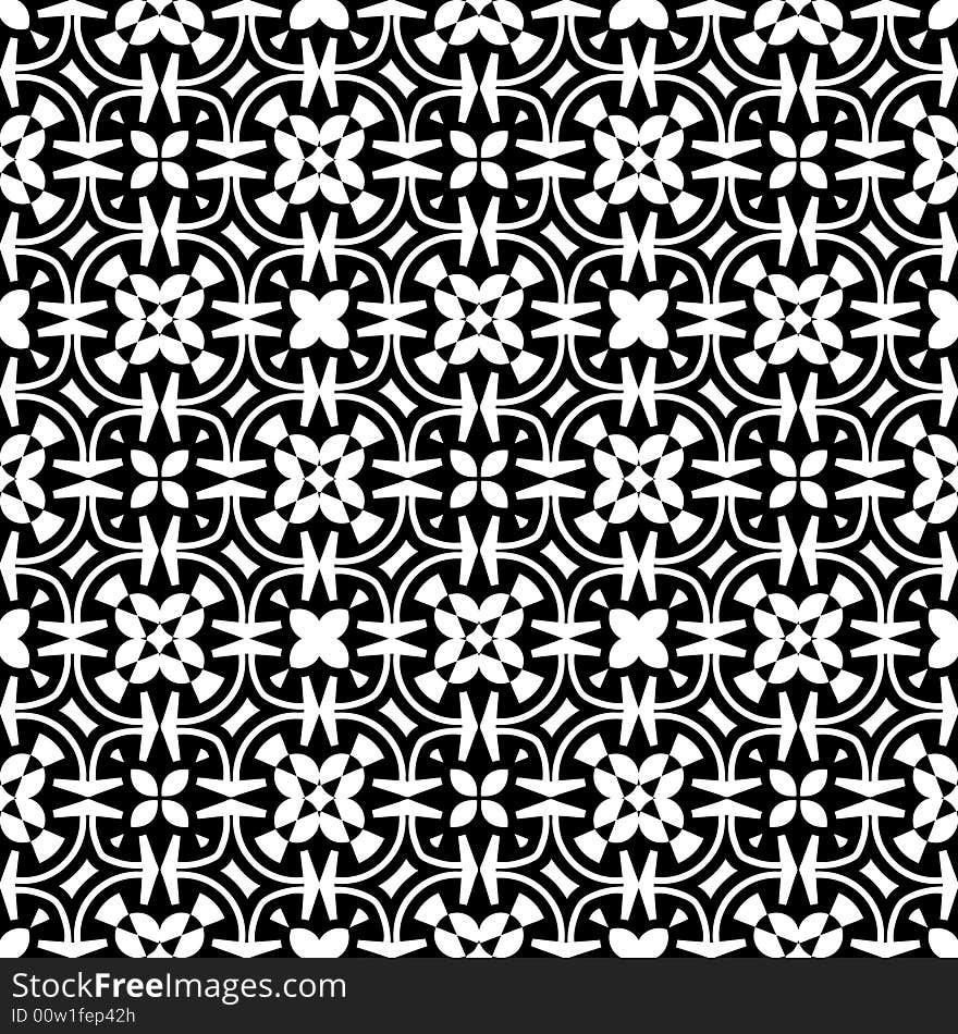 Abstract seamless black-and-white pattern - graphic illustration. Abstract seamless black-and-white pattern - graphic illustration