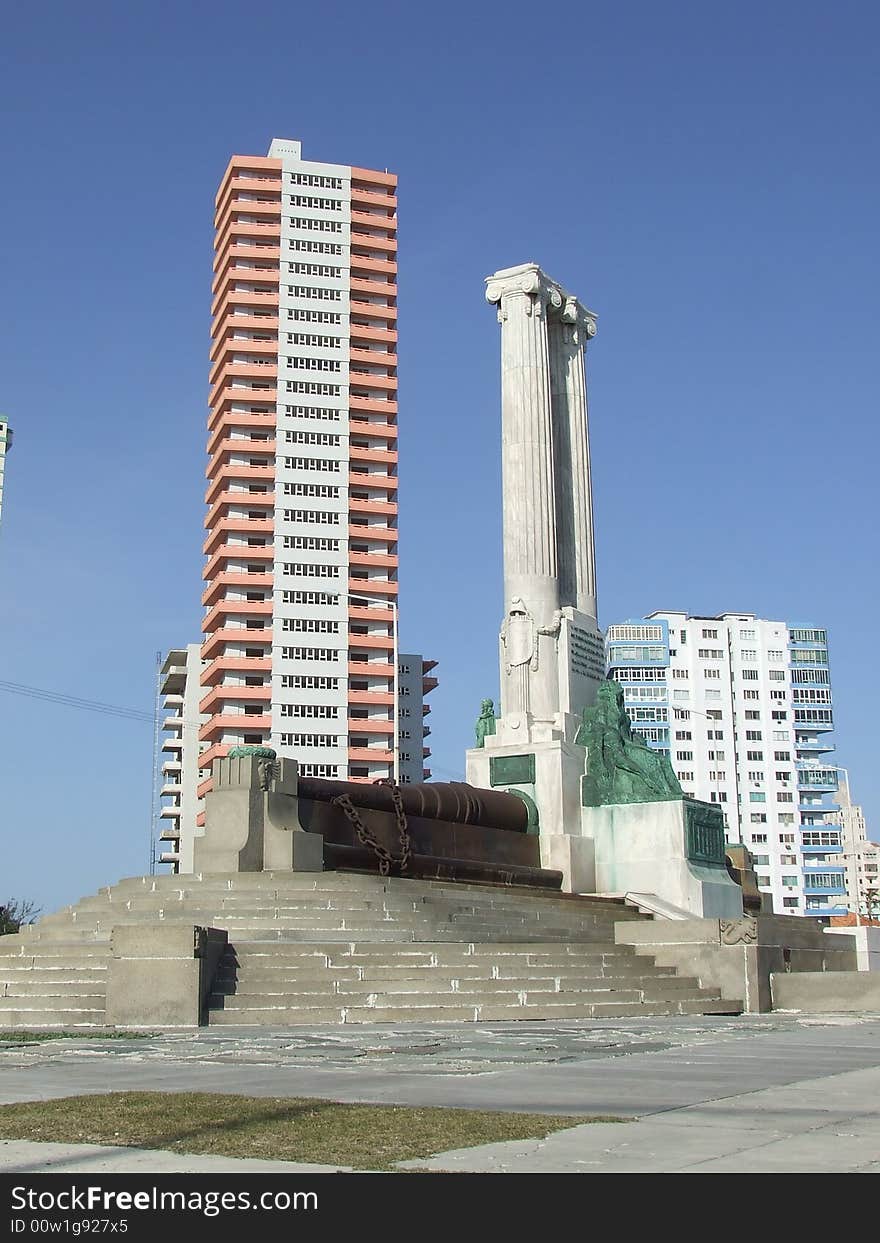 Monument in Malecon Street, in Havana