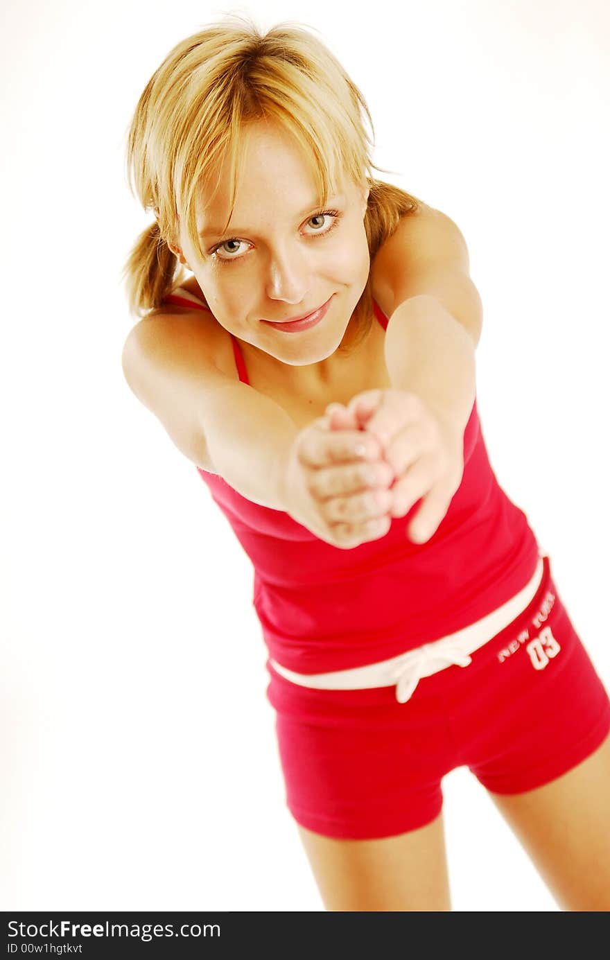 Exercising girl