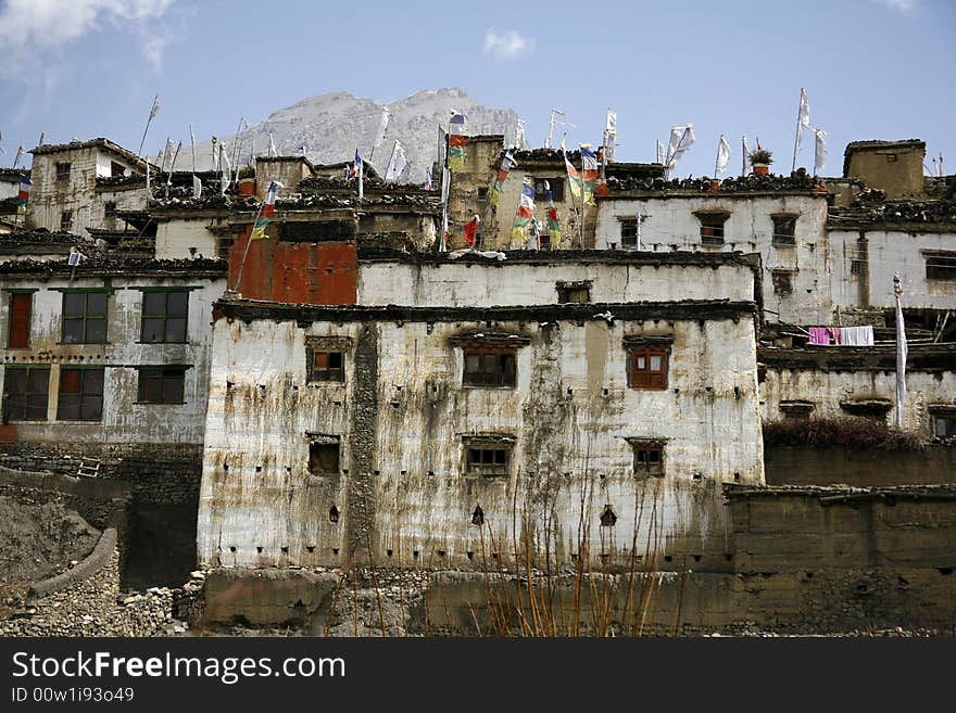 Traditional Village In Nepal, Muktinath