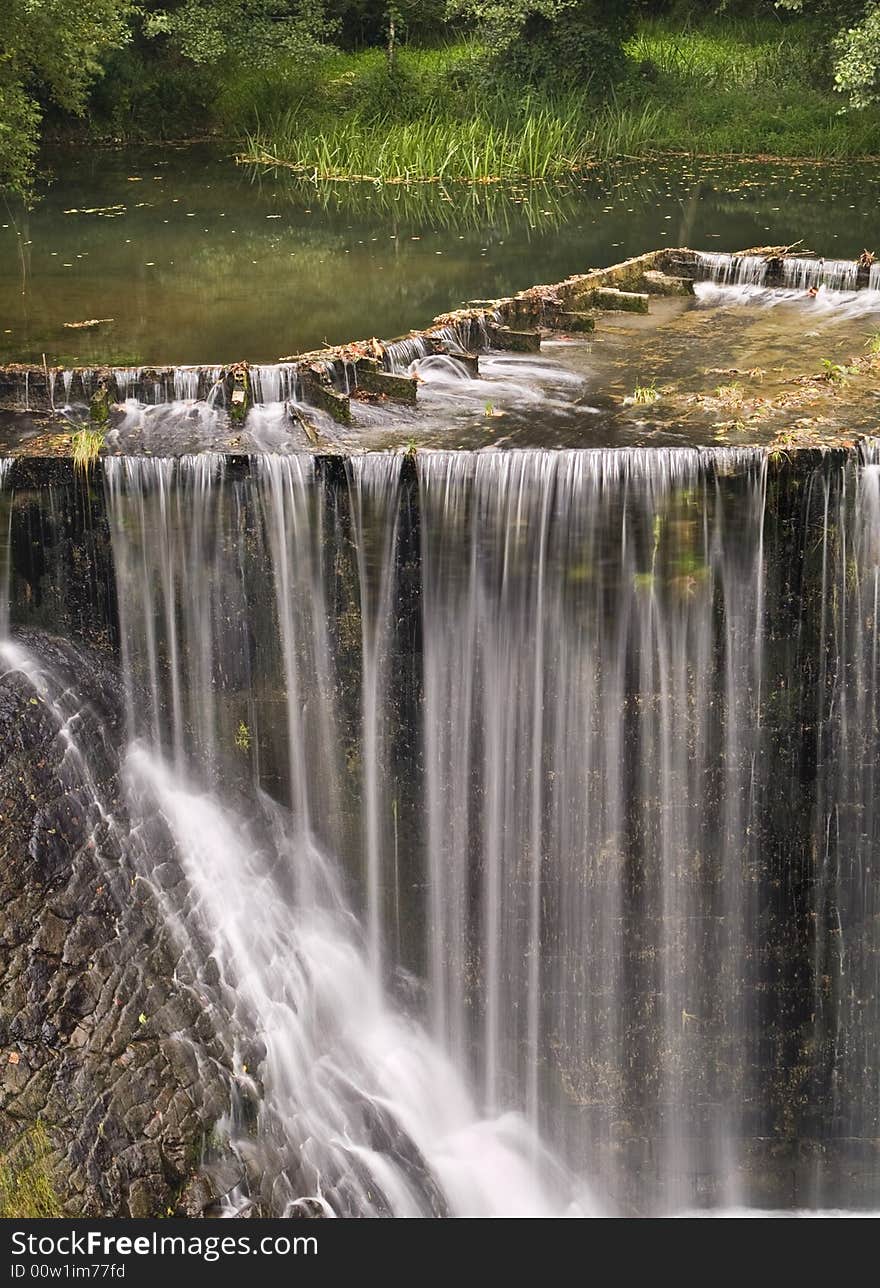 Mountain River and cascade in the forest