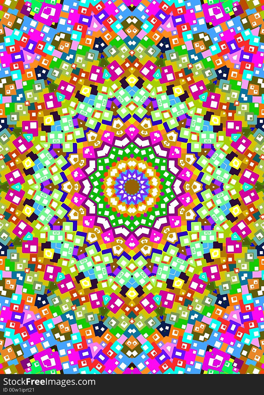 Illustration of a multi-colored kaleidoscopic background. Illustration of a multi-colored kaleidoscopic background