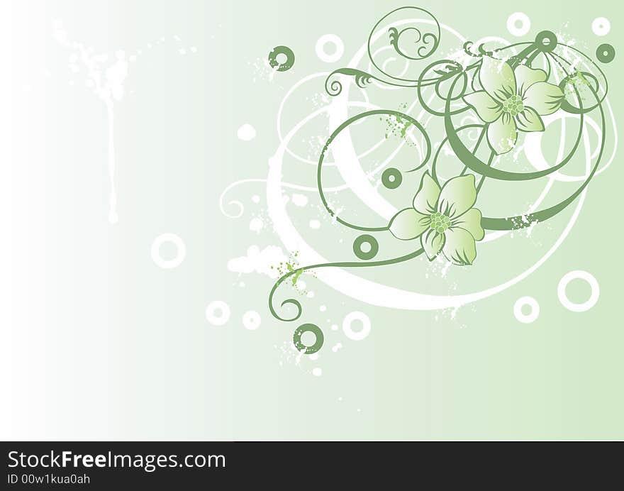 Illustration of a floral background