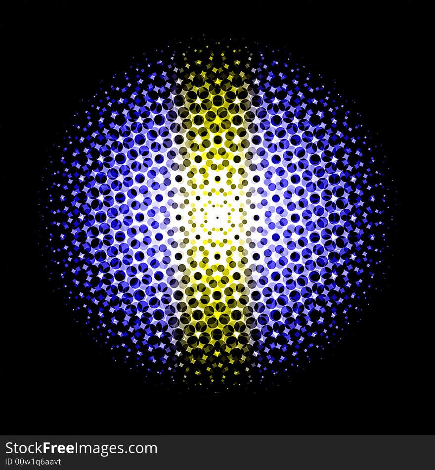 Surface of an abstract sphere with iridescent points. Surface of an abstract sphere with iridescent points