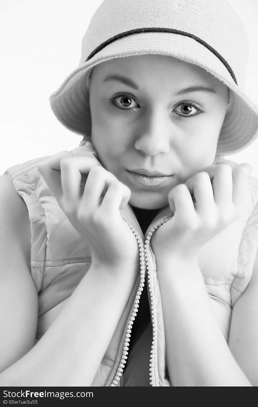 Young girl and her hat