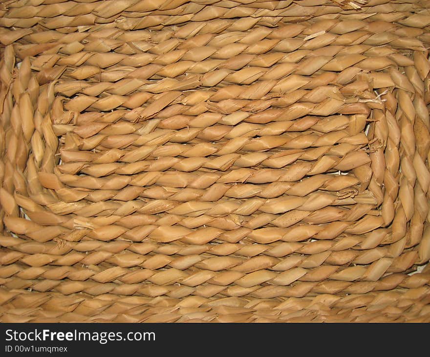 Basket texture coiled in a rectangle. Basket texture coiled in a rectangle