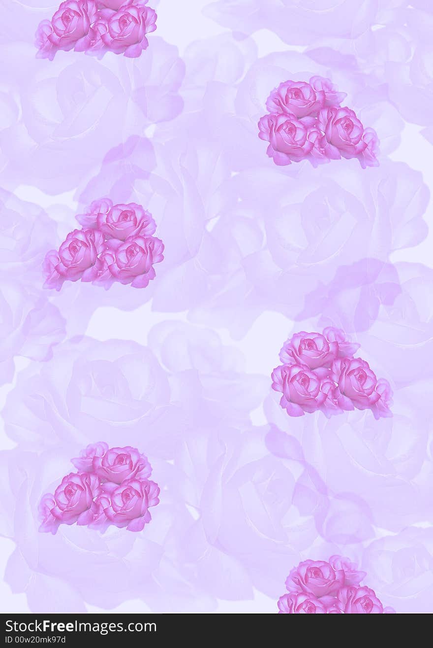 Decorative Background With Roses.