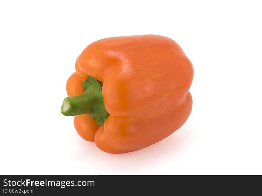 Sweet pepper isolated on white with shadow