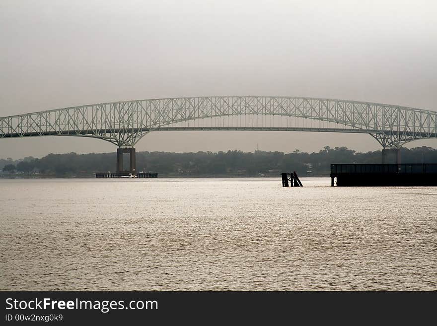 Modern bridge over water