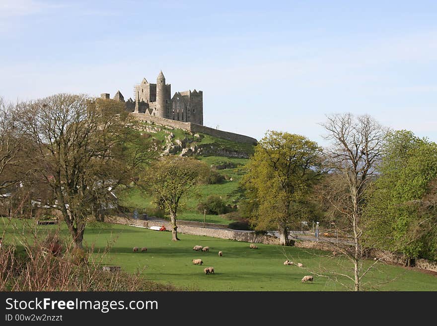 Ruins of historic hilltop church in west of Ireland