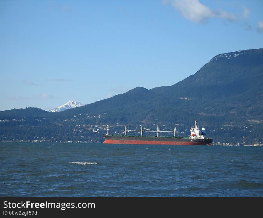 Tanker on the pacific ocean