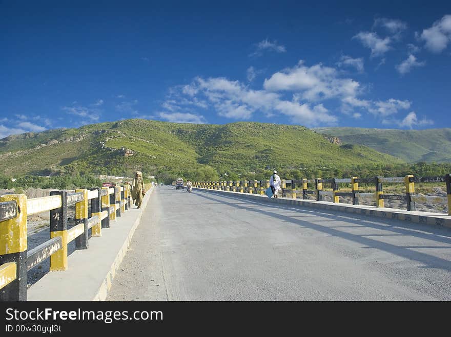 Road Passing through moutains and hills. Road Passing through moutains and hills