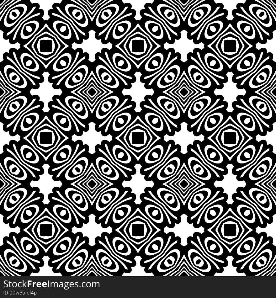 Abstract seamless black-and-white pattern - graphic illustration. Abstract seamless black-and-white pattern - graphic illustration