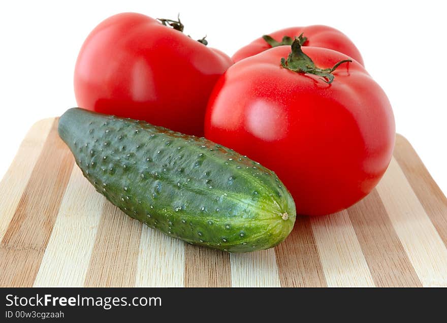 Vegetables On Cutting Board.